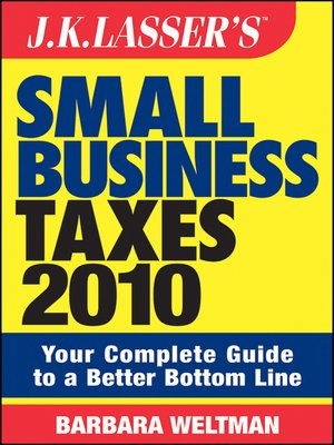 cover image of J.K. Lasser's Small Business Taxes 2010